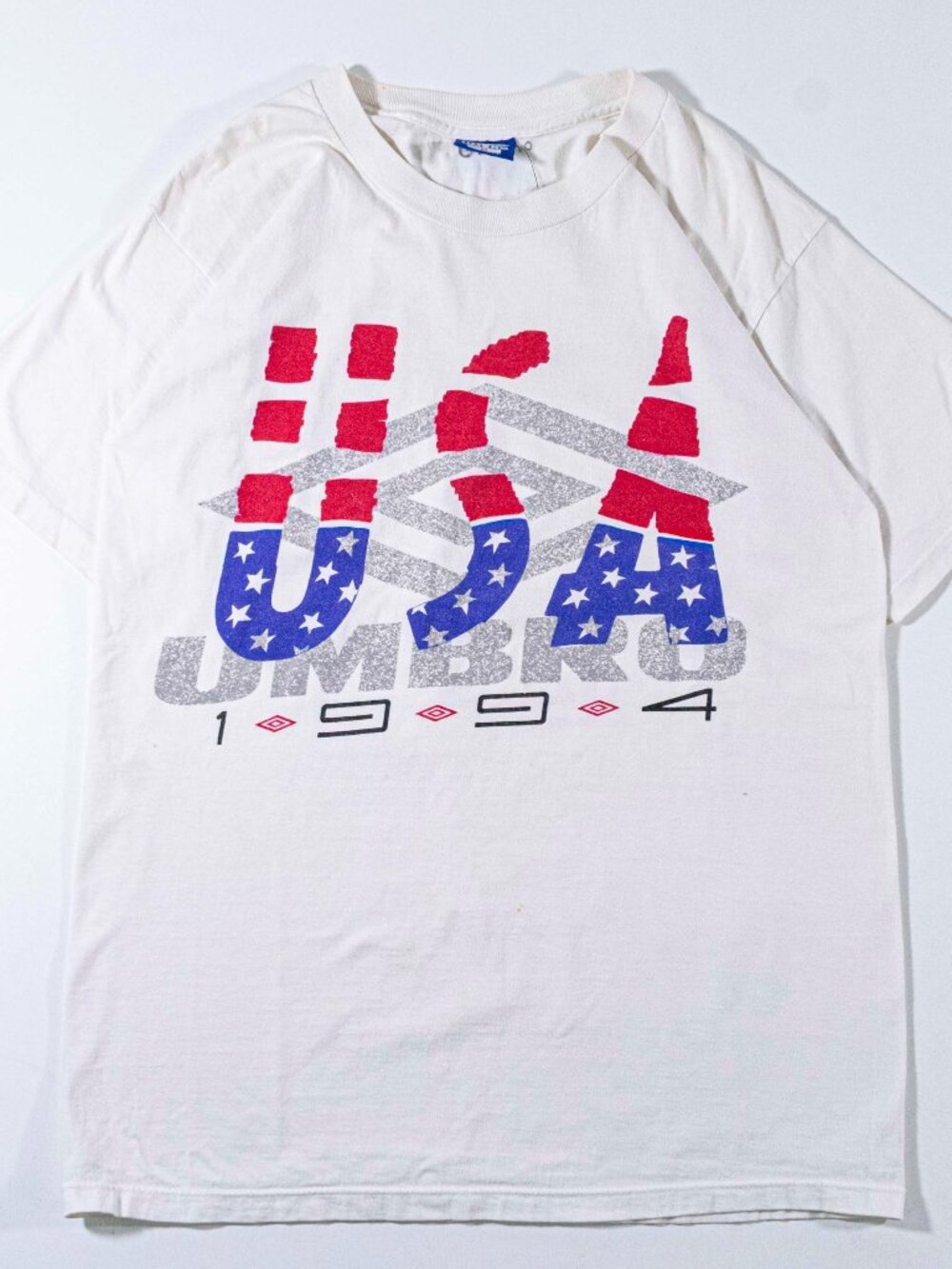 Vintage Umbro 1994 USA World Cup Finals Score T-Shirt Medium Soccer Blokecore